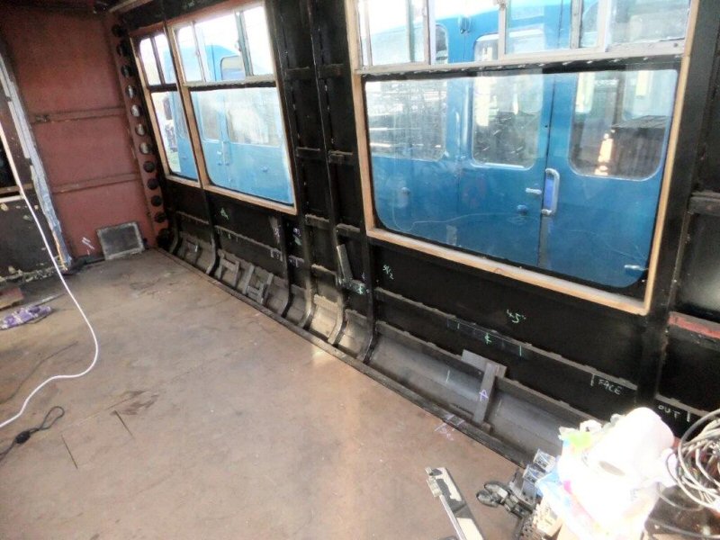 Class 100: Walls markings showing the positions of the seat supports